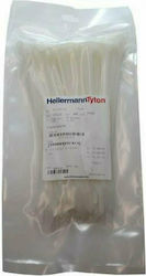 HellermannTyton Пластмасови Кабелни Аксесоари 200mmx4.6mm в Бял Цвят 100 бр