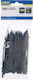 Kinzo Plastic Cable Ties 100mmx2.5mm In Black Colour 100 Pieces 72104