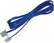 Flat Telephone Cable RJ11 6P4C 1.5m Blue (TE-01.074.0139)