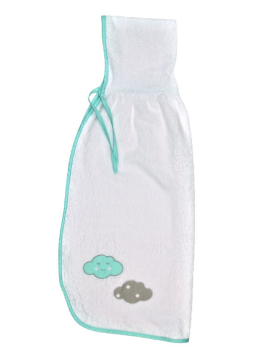 Baby Star Hooded Baby Bath Towel Συννεφάκι Mint