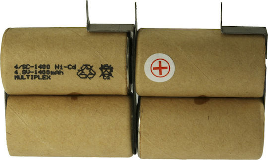 Fujitron 4/SC Επαναφορτιζόμενη Μπαταρία Ni-Cd 1400mAh 4.8V με Λαμάκι 1τμχ