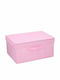 Fabric Storage Box with Lid Pink 39x29x19cm