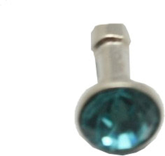 Flat Diamond 3.5mm Jack Decoration Light Blue