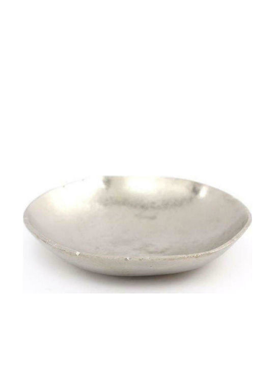 Atmosphera Aluminum Decorative Bowl 23.5x23.5x8cm Ασημί