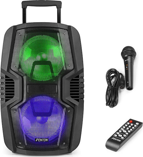 Fenton Karaoke Speaker With Wired Microphone And Lighting Effects FT210LED 170.022 Black