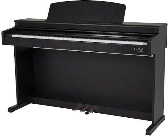 Gewa Electric Upright Piano DP 345 Set with 88 Weighted Keys Built-in Speakers and Connection with Headphones and Computer Rosewood