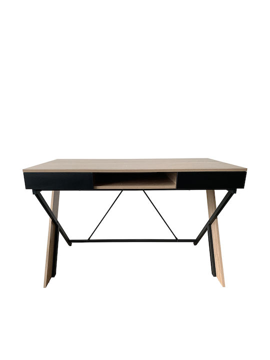 Desk Ezra Sonoma / Black 120x60x76cm
