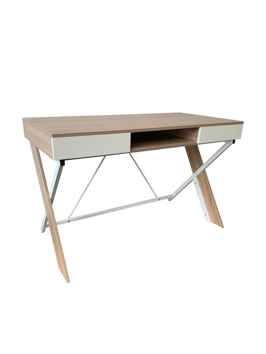 Desk Ezra Sonoma / White 120x60x76cm