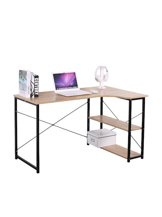 Desk with Bookshelf Tadorna Brown / Black 120x74x71.5cm