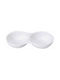 GTSA Porcelain Dessert Divided Serving Plate with 2 Slots White 14x7x3cm 12pcs