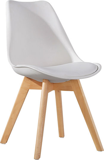 Chair Kitchen Grough 49x56x83cm White Chair Kitchen Grough 49x56x83cm White