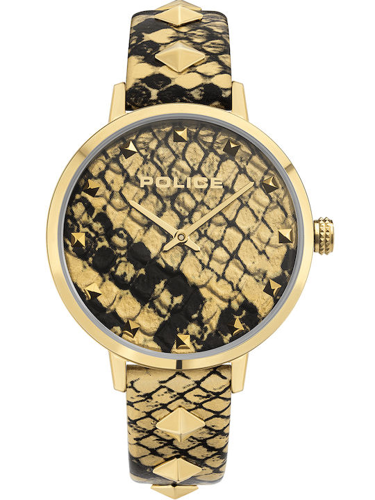 Police Socotra Damen Uhr mit Lederarmband