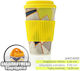 Bamboo Cup with Lid Yellow 400ml