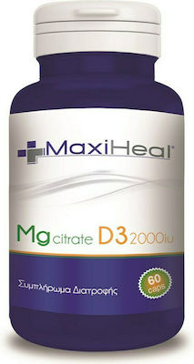 MaxiHeal Mg Citrate D3 2000iu 60 κάψουλες
