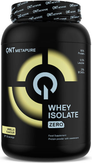 QNT Zero Carb Metapure Whey Isolate Πρωτεΐνη Ορού Γάλακτος Χωρίς Λακτόζη με Γεύση Βανίλια 908gr