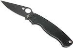 Spyderco Paramilitary Taschenmesser Schwarz mit Klinge aus Stahl in Scheide