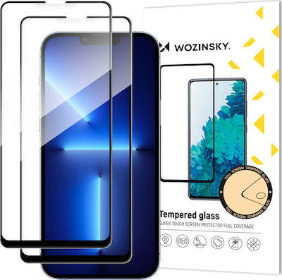 Wozinsky Full Glue Super Tough Full Face Tempered Glass Black 2τμχ (iPhone 13 Pro Max)