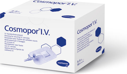 Cosmopor I.v Needle Fixation Dressing 12x10cm Package of 50 Pieces Hartmann 900819