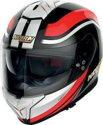 Nolan N80-8 50th Anniversary N-Com Full Face Helmet with Sun Visor Metal Black/White/Red 26 61550