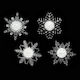 Fun World Illuminated Christmas Plastic Figure Flake 10x10cm (Μiscellaneous Designs)