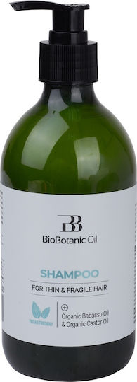 BioBotanic Oil Oil For Thin, Sparse And Brittle Hair Σαμπουάν Αναδόμησης/Θρέψης & Ενυδάτωσης για Εύθραυστα Μαλλιά 500ml