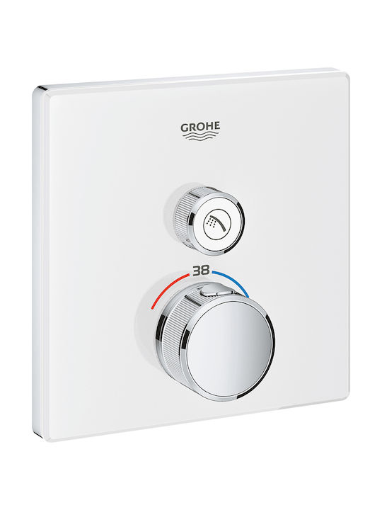 Grohe Grohtherm Smartcontrol Built-In Mixer for Shower with 1 Exit Inox White