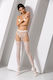 Passion S003 Lace Pantyhose Stockings Sexy Tights White