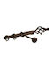 Zogometal Metallisch Vorhangstange Doppel mit Schiene Φ25mm 160cm Dirty Rust