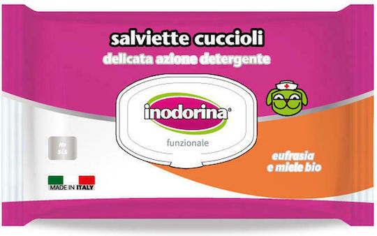 Inodorina Fuctional 40 Dog & Cat Wipes for Body Cleansing with Honey