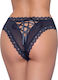 Cottelli Collection Briefs with Lacing Buttocks Женски Секси Слип Черен