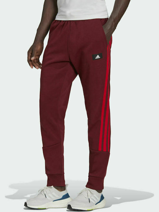 Adidas Sportswear Future Icons 3-Stripes Παντελόνι Φόρμας με Λάστιχο Shadow Red