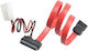 Akasa 15-Pin Sata - 4-Pin Molex / 6-Pin Sata Kabel 0.4m Rot (AK-CB050-40)
