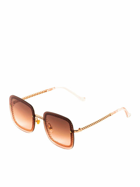 Olympus Sunglasses Rhea Damen Sonnenbrille mit Metall Gestell Gold 01-032