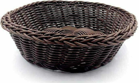 GTSA Καλάθι Ψωμιού από Rattan σε Καφέ Χρώμα 22x22x8cm
