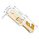 Quick Disconnect Terminal Male 6.3mm Gold 100pcs DM-43-102