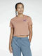 Reebok Damen Sportliches Crop Top Kurzärmelig Rosa