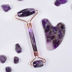 Jade Roller & Gua Sha Set Amethyst Natural