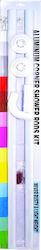 Sidirela Ε 0272 Βέργα Κουρτίνας Μπάνιου Γωνιακή Βιδωτή από Αλουμίνιο Λευκή 80x80εκ.