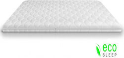 Eco Sleep Semi Double Foam Mattress Topper Waterfoam with Aloe Vera & Removable Cover 110x190x4cm