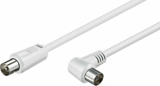 FT Electronics Καλώδιο Κεραίας Coax male - Coax female Λευκό 1.5m (FTT16-210)