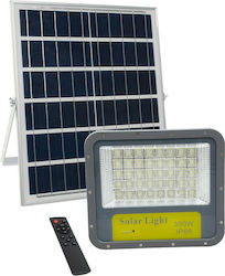 GloboStar Supreme Wasserdicht Solar LED Flutlicht 300W Kaltweiß 6000K mit Fotoküttaro und Fernbedienung IP66
