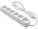 Lineme Steckdosenleiste 6 Positionen mit Kabel 1.5m