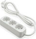 Lineme Power Strip 3 Positions with Cable 1.5m