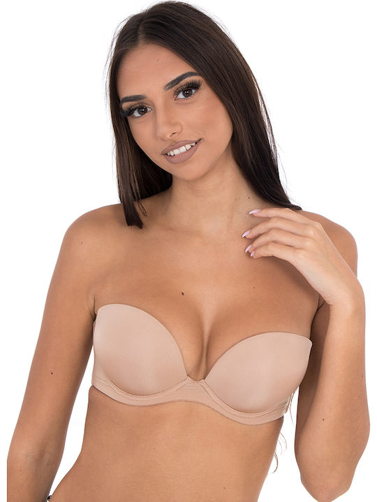 Luna Basic Secret Light Beige Σουτιέν Push Up χ...