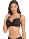 Bra without Padding Underwire Black