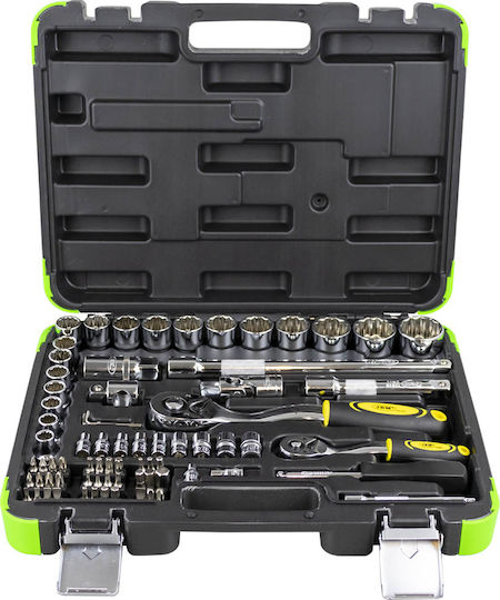 JBM Set Ratchet 1\2" & 1\4" 74pcs