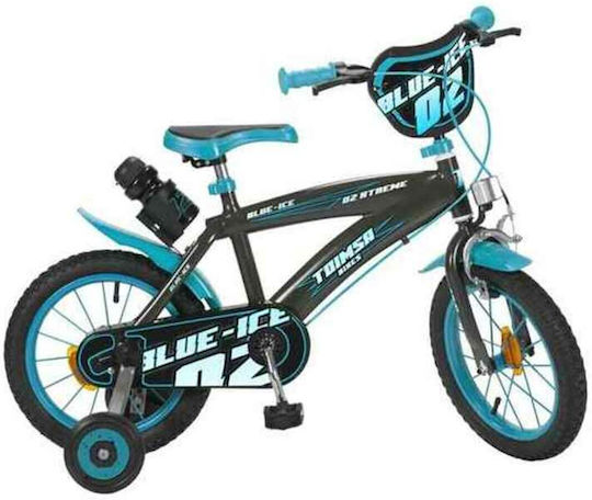 Toimsa Blue Ice 14" Kinder Fahrrad BMX mit Aluminiumrahmen Schwarz