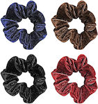 Velvet Hair Scrunchie 4pcs Velvet Scrunchy Hair Multicolour 1pcs