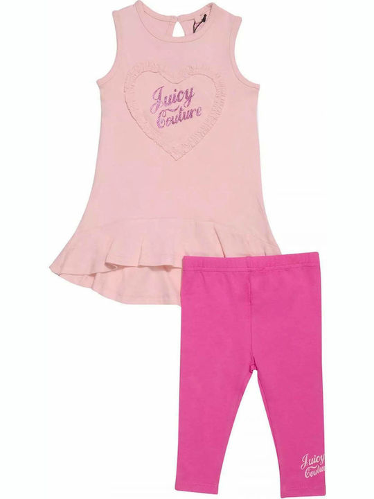 Juicy Couture Παιδικό Σετ με Κολάν Ροζ 2τμχ