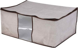Sidirela Υφασμάτινη Θήκη Αποθήκευσης για Κουβέρτα/Πάπλωμα σε Λευκό Χρώμα 40x60x40cm